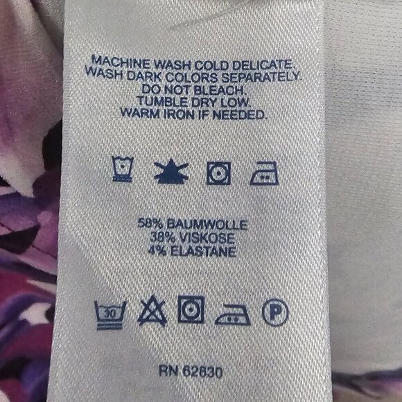 Lands' End Dress Ponte Purple Floral Sleeveless Casual Office Summer 8P - Picture 12 of 13